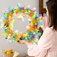 thumbnail image 3 of 6.6FT Easter Tinsel Garland with LED Lights, Prelit Easter Egg Metallic Twist Tinsel Garland, Lighted Colorful Foil Hanging Garland, for Tree Stairs Mantle Decoration Party Supply, 3 of 7