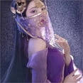 thumbnail image 3 of Women Tassel Costume Mask Belly Dance Face Veil Hanfu Accessories Princess Cosplay Female Face Cover Ancient Style Fairy, 3 of 5