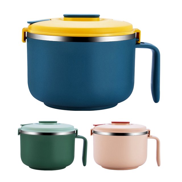 Hariumiu Kitchen - Tazón para sopa de 30/40 oz, gran capacidad, acero inoxidable 304, ideal para la escuela, dormitorio, cocina pequeña, oficina, sin BPA