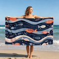 thumbnail image 6 of Hometravel Beach Towel Bag 2 in 1, Sand Resistant Microfiber Wearable Blanket Backpack, Quick Dry Towel Backpack for Camping Travel Swim, 6 of 9