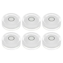Uxcell 6 Packs Round Bubble Level 32x12mm Mini Circular Bullseye Spirit Levels for Camera Tripod Telescope, White