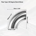 thumbnail image 3 of 4 Uds 90 Grado Curva Escape Tubo Mandril Curva Codo 2.25, 3 of 7