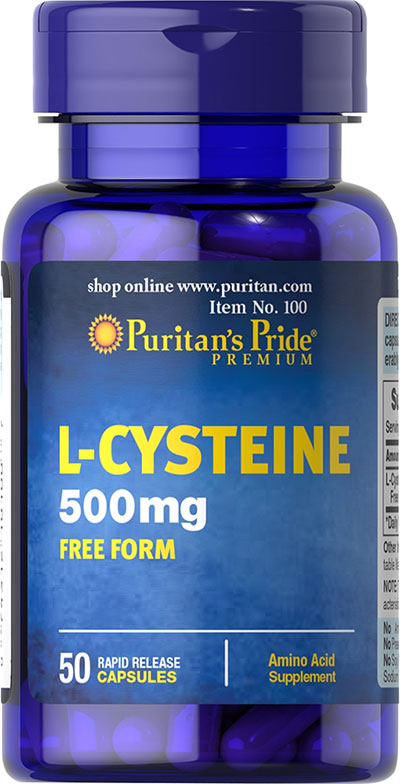 Puritan's Pride L-Cysteine 500 mg - 50 Capsules Exp