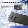 thumbnail image 3 of Rhinestone Camera Lens Protector Compatible With Iphone 15 Pro Max/iphone 15 Pro, Tempered Glass Camera Lens Protector Metal Ring, 3 of 5