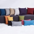 thumbnail image 1 of Set of 2 Dark Blue Pillow Covers Rustic Linen Decorative Square Throw Pillow Covers 18x18 Inch for Sofa Couch Decoration, 1 of 5