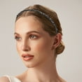 thumbnail image 3 of Unique Bargains Rhinestone Headband Faux Crystal Hair Hoop Hairband for Women Black, 3 of 7