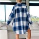 thumbnail image 4 of Puntoco Moda Mujer Manga Larga Estampado Invierno Sin Capucha Casual Abrigo Blusa top Puntoco Puntoco-1, 4 of 8