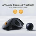 ZNGPNG Wireless Ergonomic Trackball Mouse with Rechargeable Battery for ...
