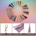 thumbnail image 4 of 10pcs Borlas de Cuero PU, Charm de Borla de 6" con Gancho Giratorio para Hacer Joyería (Púrpura Claro), 4 of 6