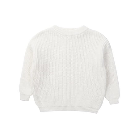 

Bebiullo Newborn Toddler Baby Knitted Sweater Kids Boy Girl Fall Winter Warm Pullover Tops Outfits Clothes 4-5 Years