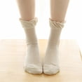 thumbnail image 2 of Calcetines de elásticos ultrafinos con encaje de para mujer, 6 pares caqui, 2 of 8