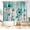 01 Teal Green Floral, variant on Modern Floral Boho Kitchen Curtains for Kitchen/Cafe 2 Panel Short Window Treatment Home Decor