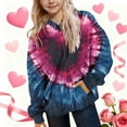 thumbnail image 2 of Lorytime Valentine Cute Hoodies for Teen Girls Kid Long Sleeve Sweatshirts Heart Tops with Pocket Loose Pullover, 2 of 6