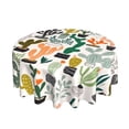 thumbnail image 2 of XMXT Waterproof Round Table Cloth, Multiple Cactus Plants Tablecloth Polyester Table Cover for Home Kitchen Dining Party Room Decor, 60 inches, 2 of 8