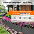 thumbnail image 3 of 6PCS 6 inch Steel Landscape Edging Kit - 40" L x 6" H Each (20ft Total) Galvanized Steel Edge for Lawn Yard- No-Dig Hammer-in Heavy Duty Metal Edging Border with 6 Clips, 3 of 7
