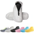 thumbnail image 1 of Fundas impermeables de silicona para zapatos, reutilizables, plegables, antideslizantes, con cremallera, protectores de zapatos, chanclos de lluvia para niños, hombres y mujeres (1 par) brillar necesidades diarias, 1 of 6