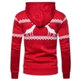 thumbnail image 3 of Fesfesfes Men's Hooded Christmas Fawn Print Hooded Zipper Cardigan Sweatshirtshirt Hoodie or, 3 of 3