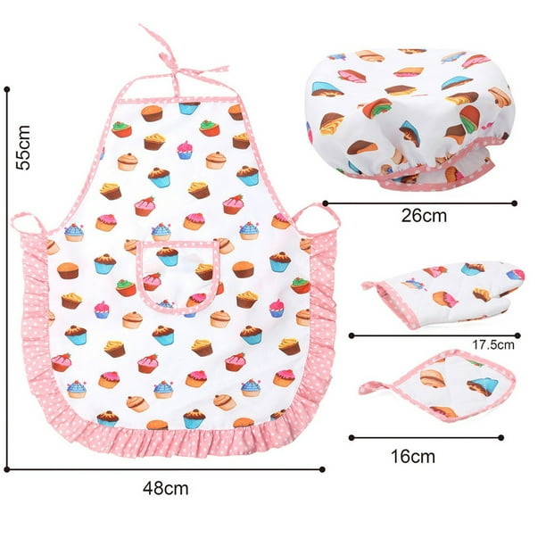 IROINID Ensemble de 11 Pcs Tablier pour Enfants et Tuque de Chef, Costume de Chef pour Garçons et Filles, Pâtisserie IROINID Ensemble de 11 Pcs Tablier pour Enfants et Tuque de Chef, Costume de Chef pour Garçons et Filles, Pâtisserie