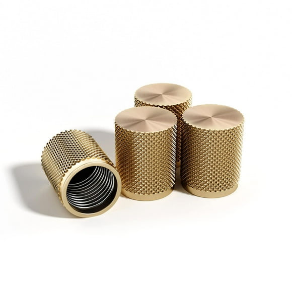 STEEL HAWK Precision cNc Machined Stainless Steel Tire Air Valve caps Wheel Tyre Stem covers for cars- 4 Pack - Rose gold