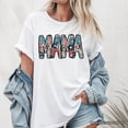 thumbnail image 5 of Daisy Floral Mama T-Shirt, Colorful Retro White Tee for Stylish and Cheerful Women, 5 of 6