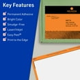 thumbnail image 3 of Avery Printable Rectangle Labels, Bright Orange, 4.75" x 7.75", 40ct, 3 of 11