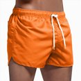 thumbnail image 2 of KPOPLK Mens 5" Swim Trunks with Compression Liner S-6XL Quick Dry Swimming Shorts Pockets Swimsuits(Orange,XL), 2 of 9