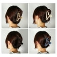 thumbnail image 6 of NOMADIC NOOK Plastic Hair Claws Hair Clips for Women 3.78''x1.85''x1.42'' Light Yellow&Beige 2 Pcs, 6 of 7