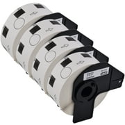 GREENCYCLE 4 Roll (1000 Labels per Roll) Compatible for Brother DK1218 DK-1218 Diameter 1'' 24mm White Round Paper Labels with Cartridge Use in QL-500 QL-550 QL-560 QL-700 QL-800 QL-810W QL-1050