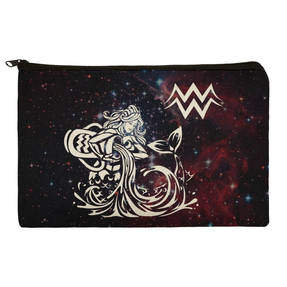 woven astrology zip pouch