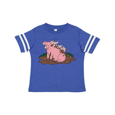 

Inktastic Cute Pig Family Playing in Mud Gift Toddler Boy or Toddler Girl T-Shirt