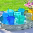 thumbnail image 3 of GHSDFBB 7 Sets Plastic Kids Cups with Lids and Straws, 7 Reusable Toddler Cups with Straws in 7 Coastal Colors, 3 of 4