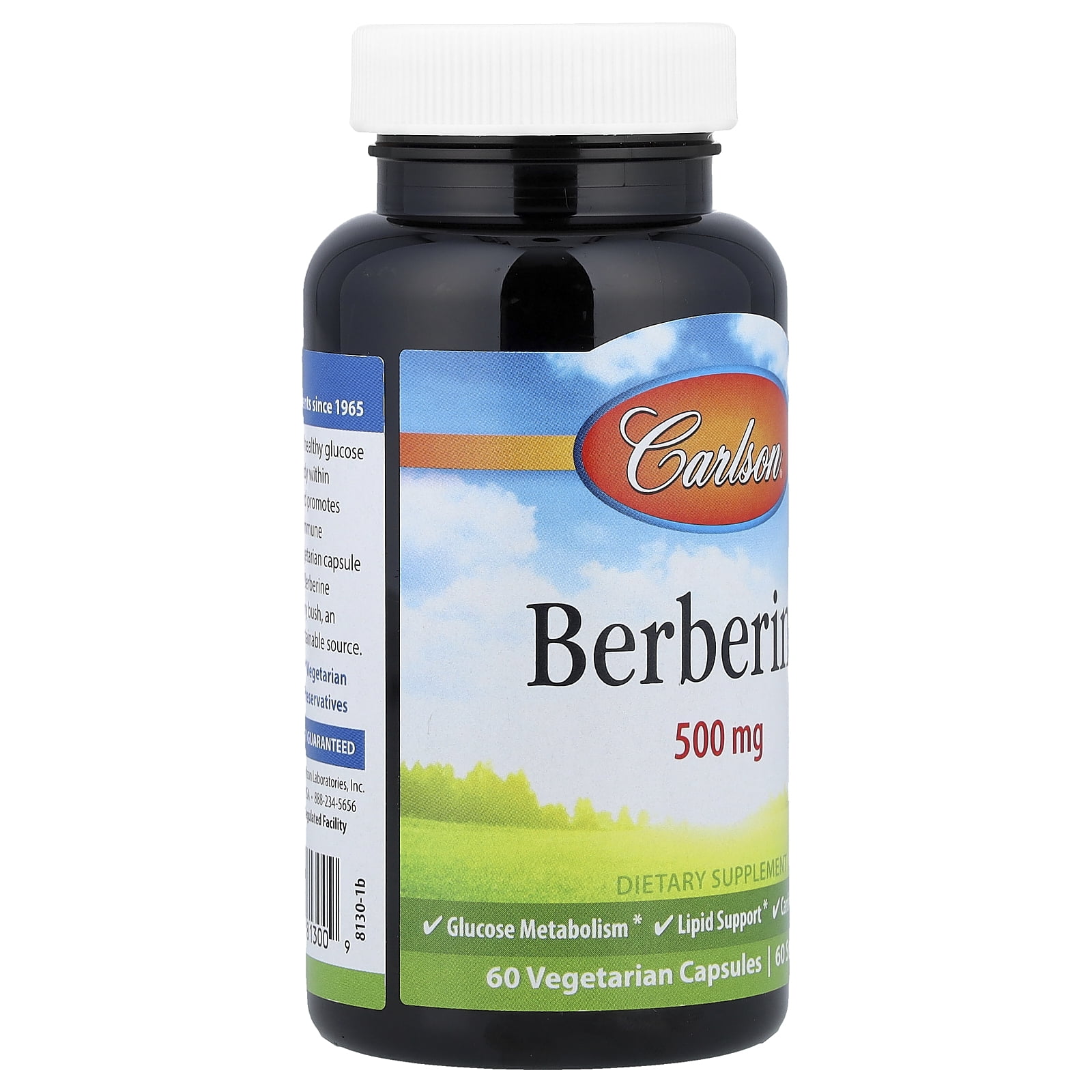 Carlson Berberine, 500 mg, 60 Vegetarian Capsules