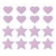 thumbnail image 1 of Uxcell 32 Pcs Corazón Estrella Parche de Planchar a Cuadros Bordados Aplicaciones Parche para Chaqueta Colección de Denim Ropa Vestido Gorras Jeans Accesorio DIY, Púrpura Claro/Rosa, 1 of 6