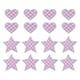 thumbnail image 1 of Uxcell 18 Pcs Parche Bordado de Corazón Estrella a Cuadros para Planchar, Aplicaciones para Coser en Chaquetas, Colección de Denim, Ropa, Vestidos, Sombreros, Jeans, Accesorio DIY, Púrpura Claro/Rosa, 1 of 6