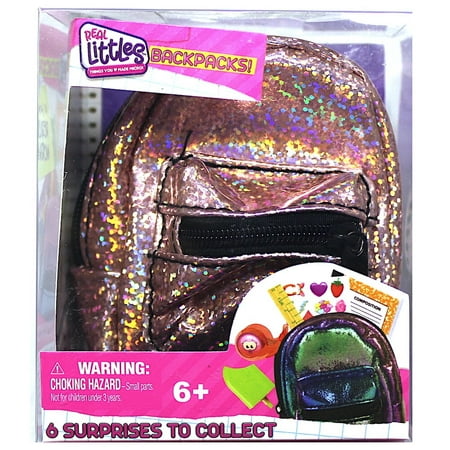 Shopkins - Shopkins Pink Sparkle Real Littles Backpack with 6 Surprises ...