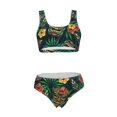 thumbnail image 7 of Pofeuu Tropical Tribe Mask Print Womens Bathing Suits Modest High Waisted Bikini Sets Cute Halter 2 Piece Swim Suit, 7 of 7