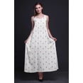 thumbnail image 3 of Bimba Robe Longue Maxi Imprimée à Bretelles Spaghetti Ajustables en Rayonne pour Femmes Boho-Moyen, 3 of 4