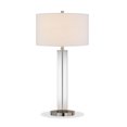 thumbnail image 2 of 29" Nickel Glass Table Lamp With White Drum Shade, 2 of 5