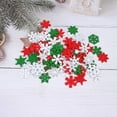 thumbnail image 3 of Manualidades de madera Campanas de madera con forma de copo de nieve en rojo, blanco y verde, campanillas de madera navideñas, decoraciones creativas para el hogar, 3 of 5