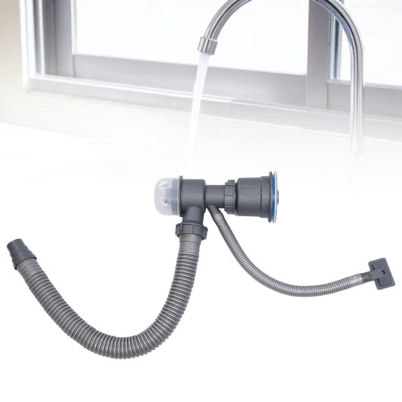 YAHHU Premium Stainless Steel Kitchen Sink Hose Drain Kit – Expandable, Leak‑Proof, Easy Install for Single Basin