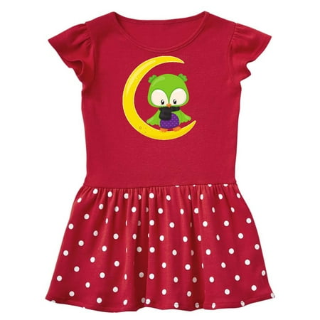 

Inktastic Green Owl Owl On The Moon Young Moon Halloween Gift Toddler Girl Dress