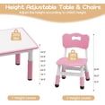 thumbnail image 4 of Conjunto Ajustable de Mesa y 6 Sillas para Niños con Diseño Graffiti Fácil de Limpiar, Ideal para Actividades, Manualidades y Juegos en Guarderías, Aulas y Hogar,sin estuche de almacenamien, rosa, 4 of 9