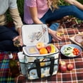 thumbnail image 5 of FORMRS Insulated Cooler Bag 24 Cans Capacity Soft Leakproof Lunch Box with Side Pockets, Lemon Pattern, 5 of 7