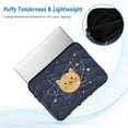 thumbnail image 2 of FORMRS 15"-15.6" Laptop Sleeve Protective Case Soft Carrying Quilted Computer Bag Cover, Orange Cat Planet, 2 of 7