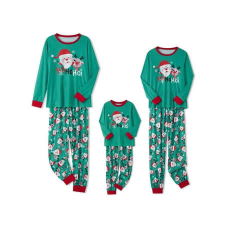 

Thaisu Christmas Pajamas for Family Santa Claus Matching Sets Pjs Pants Loungewear Clothes