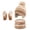 C1-Brown, variant on Toddler Hats Gloves and Scarves Sets Winter Warm Knit Thick Thermal Stretchy Ski Head Hat Scarf Gloves Set