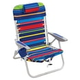thumbnail image 1 of Rio Beach Lace-up Aluminum Backpack Chair, Red/Blue/Green/Yellow Stripe, 1 of 5