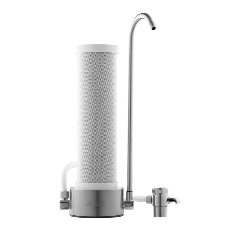 Countertop Water Filter System - 5-Stage Stainless Steel, 8000 Gallon Capacity, Reduces Heavy Metals & Chlorine, Easy Install 4 thumbnail image