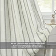 thumbnail image 5 of DriftAway Farmhouse Linen Blend Blackout Curtains for Bedroom Double Layers Striped Printed Linen Curtains Thermal Insulated Rod Pocket Back Tab Treatment for Living Room 2 Panels W52 x L102 Grey, 5 of 5