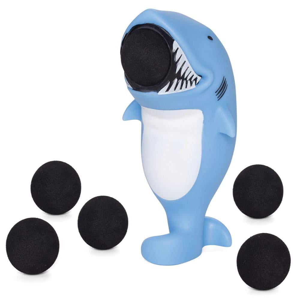 Shark Popper Toy Shoot Foam Balls Up to 20 Feet 6 Balls Included